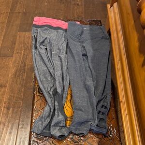 lululemon athletica Gray and Pink Leggings/ old navy active leggings